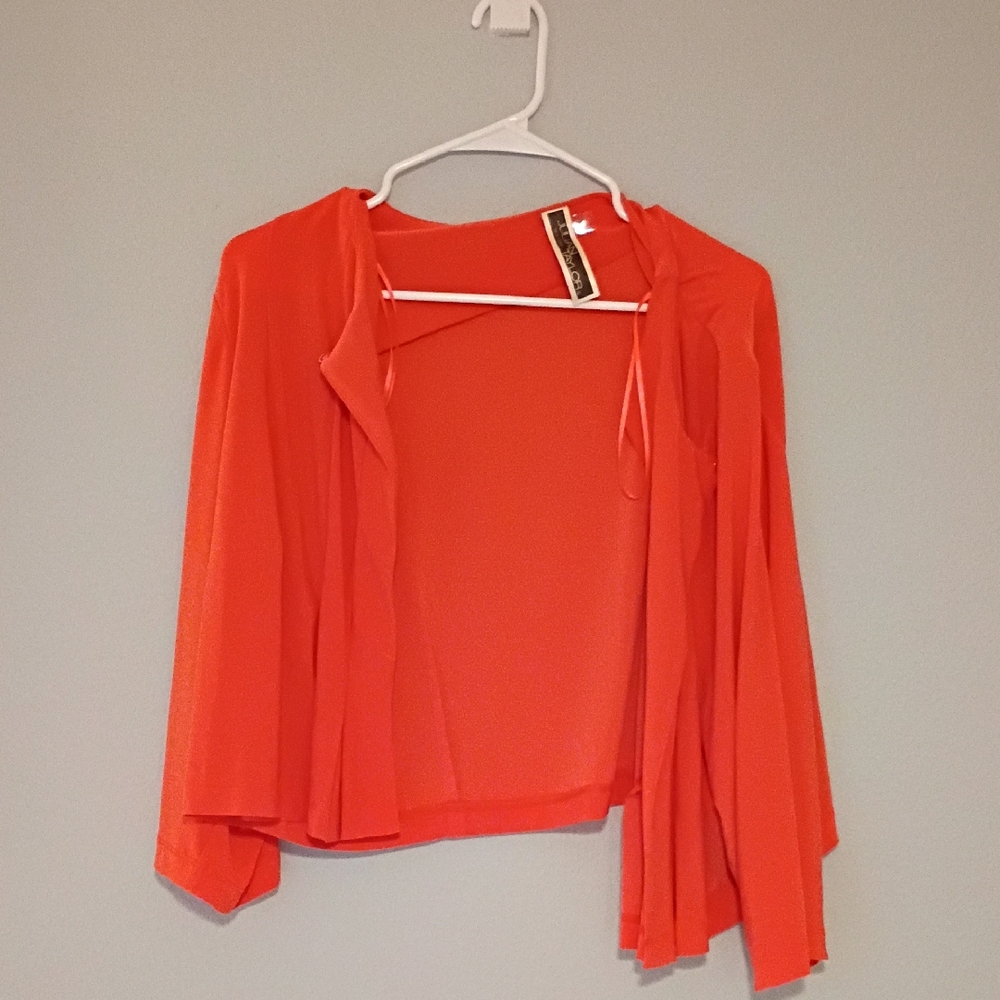Elegant Orange Women's Crop Sweater